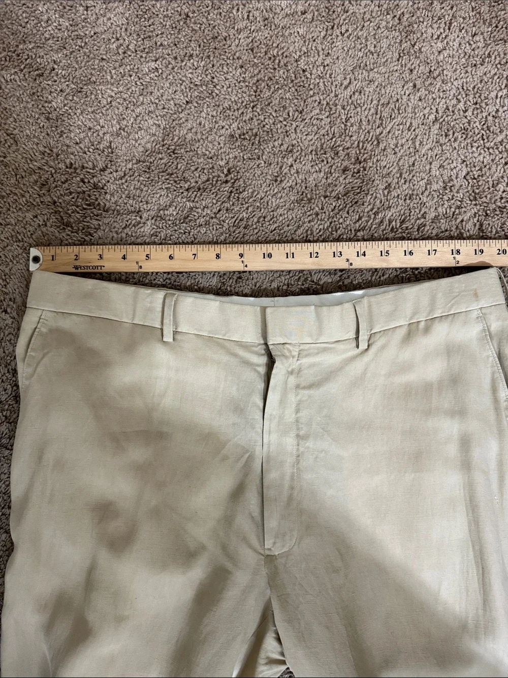 Vintage Polo Ralph Lauren Men's Linen Silk Blend Pants Beige size 40 x36 Preppy